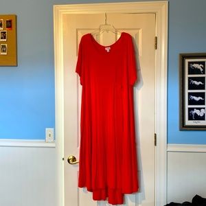 Lularoe red dress with pocket